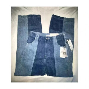NWT Womens BDG HIgh & Wide Color Block Denim